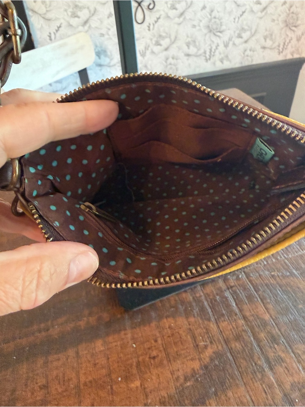Chala Yellow & Brown Corgi Applique Crossbody Bag - Picture 5 of 7